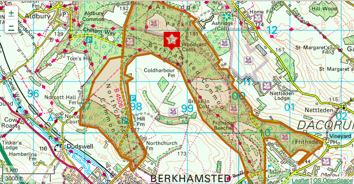 Northchurch Common Map.png